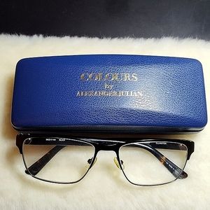 ALEXANDER JULIAN Colours ELLINGTON Men's Eyeglasses Black/Gunmetal Frame/Case